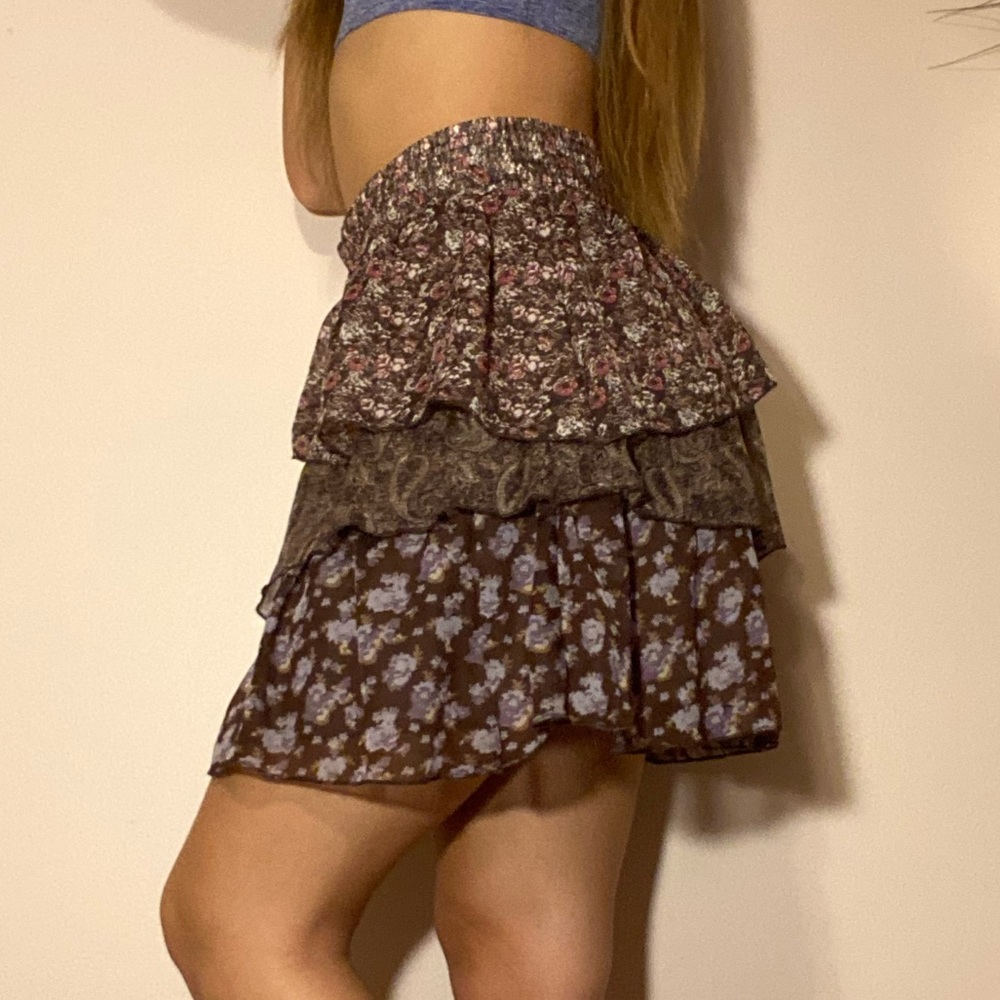 Floral Ruffled Skirt